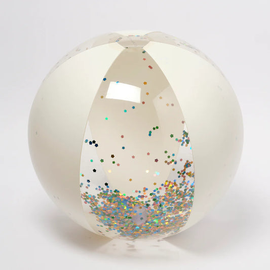 Beach Ball Cotton Candy Glitter