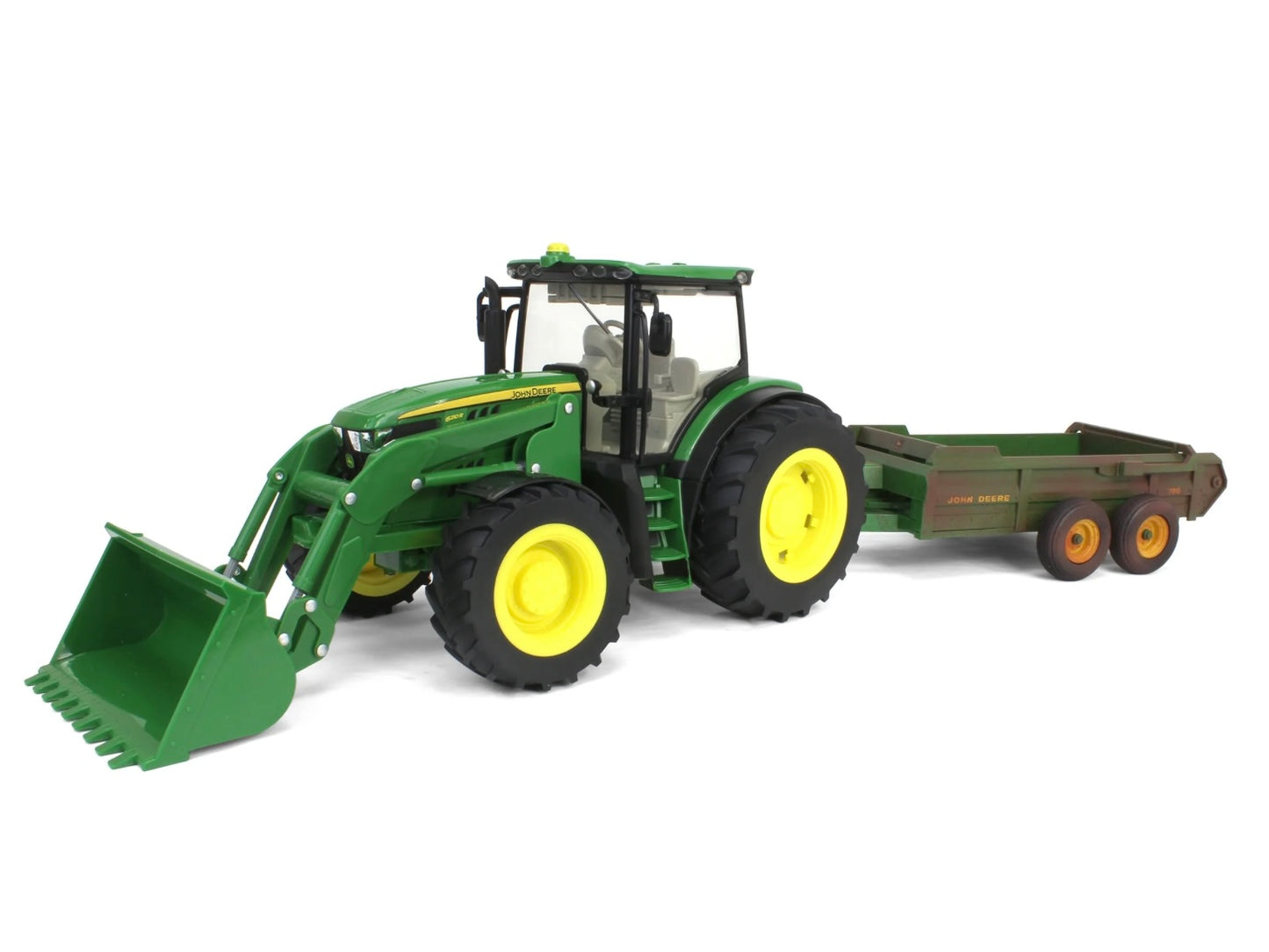6210R Tractor With Loader & Spreader