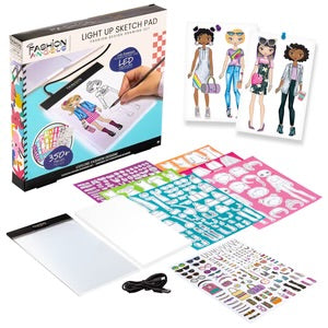 Light Up Sketch Pad Fashion Drawing Set
