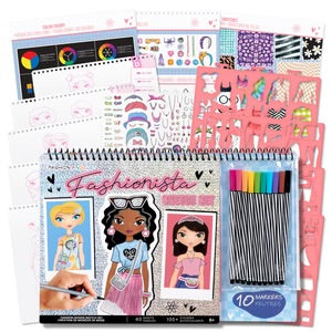 Fashionista Sketch Set With Markers