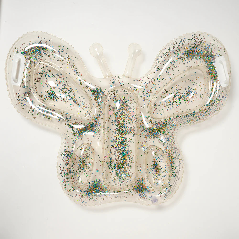 Butterfly Cotton Candy Glitter Lie-On Float