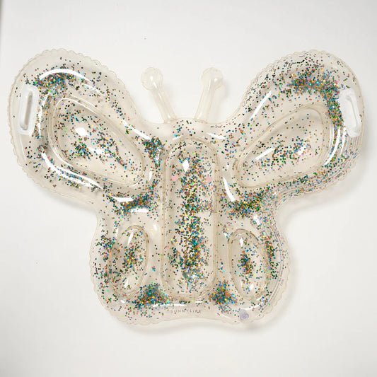 Butterfly Cotton Candy Glitter Lie-On Float