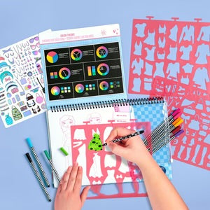 Fashionista Sketch Set With Markers