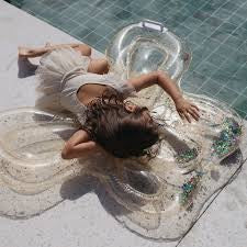 Butterfly Cotton Candy Glitter Lie-On Float