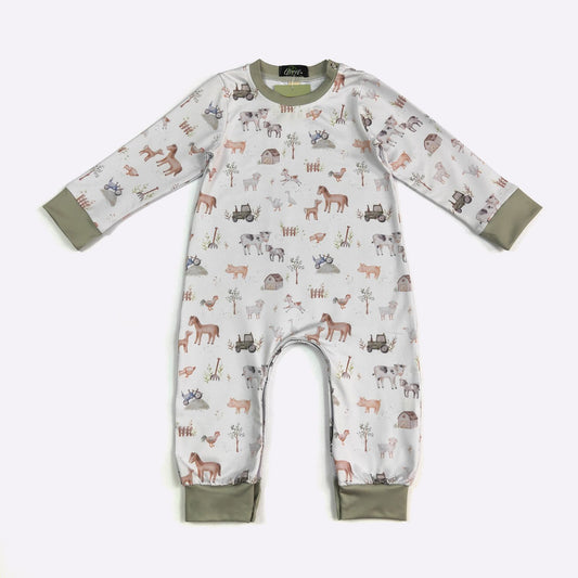LS Sage Farm Boy Romper