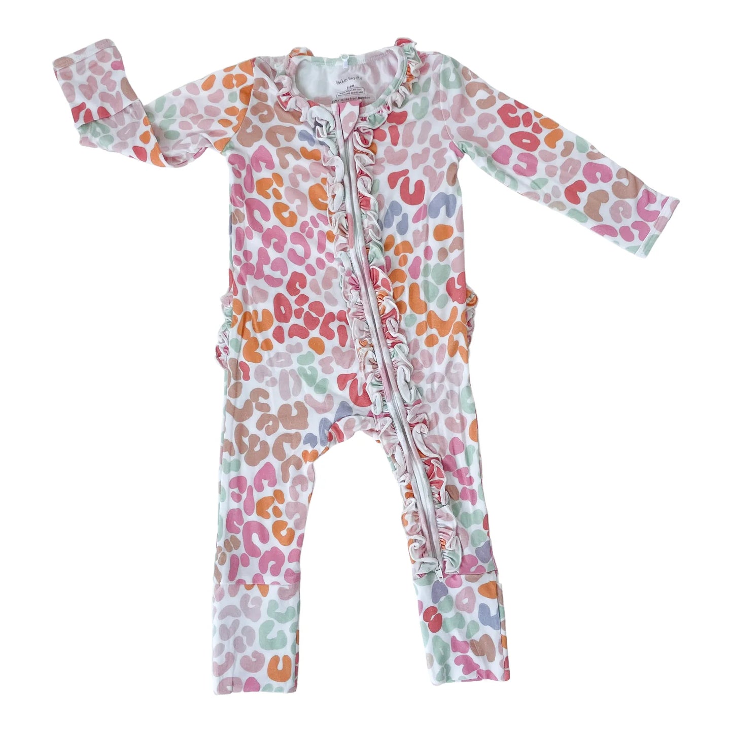 Lillian Leopard Zip Footie