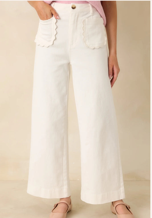 Ivory Wide Leg Pant