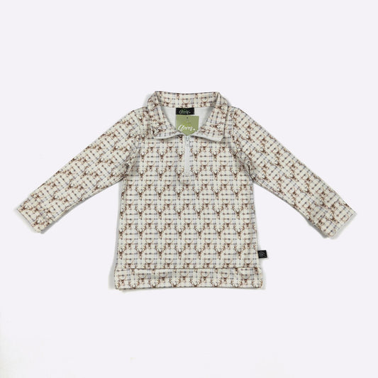Plaid Deer Boy Quarter Zip