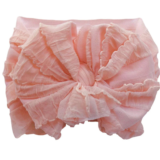 Peach Messy Bow