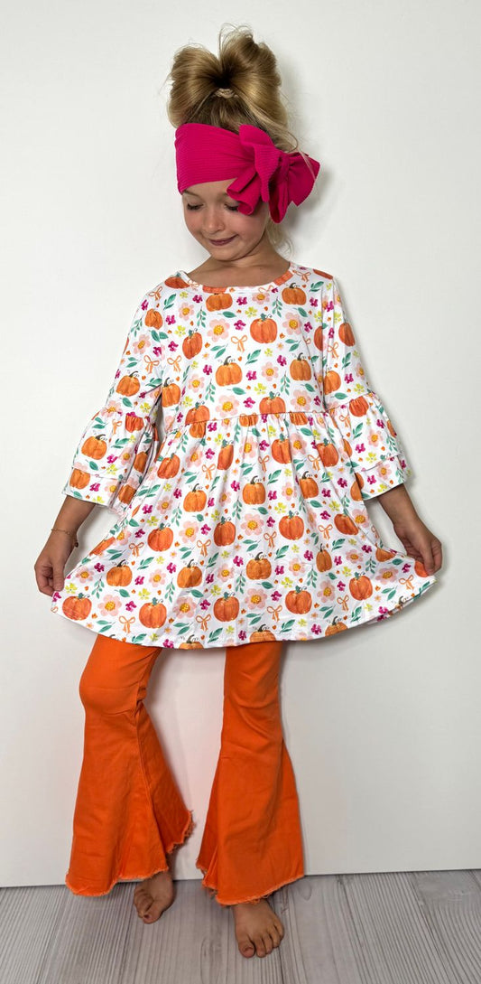 Pumpkin Patch Coquette Girls Set