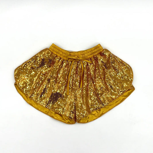Gold Sequins Butterfly Shorts