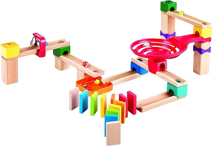 Crazy Rollers Stack Track Wooden DIY Marble Run Set