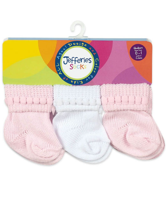 Rock-A-Bye Turn Cuff Socks 6 Pair Pack Girl 62130