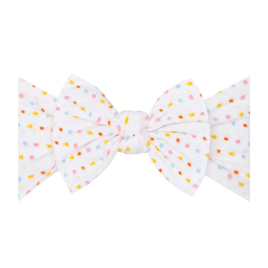 White/Rainbow Dot Headband