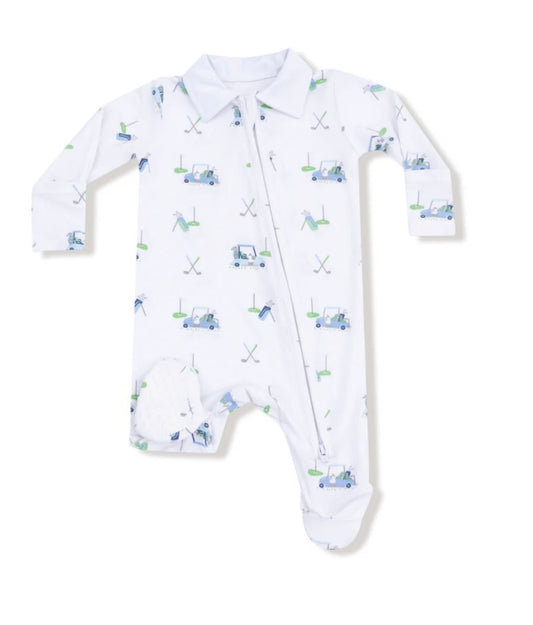 Blue Golf Carts Polo Footie