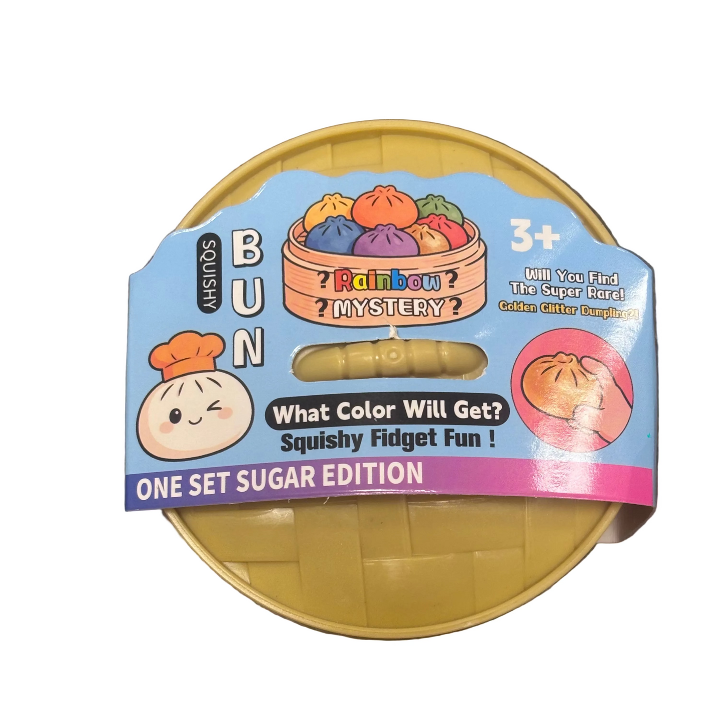 2"Dough Dough Squish Glitter Dumpling - 4pc