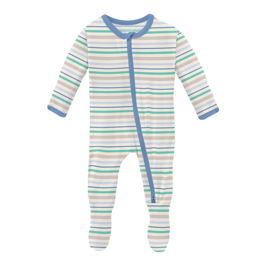 Mythical Stripe 2 Way Zip Footie