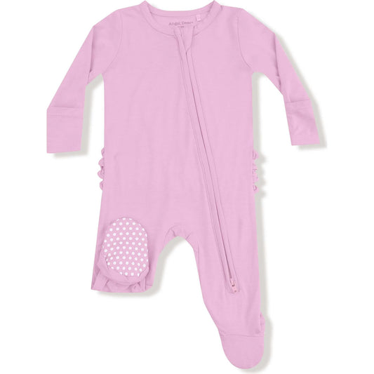 Pirouette Pink Ruffle Back Footie