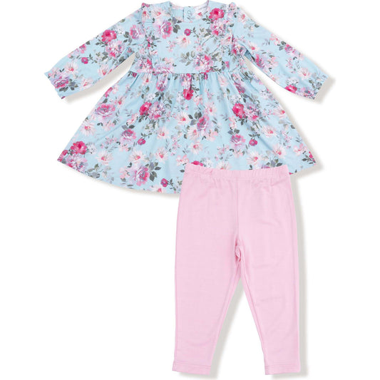 Charlotte Floral Ruffle LS Top & Legging Set
