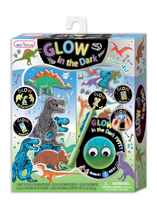 Glow in the Dark Slime Art, Dinosaur