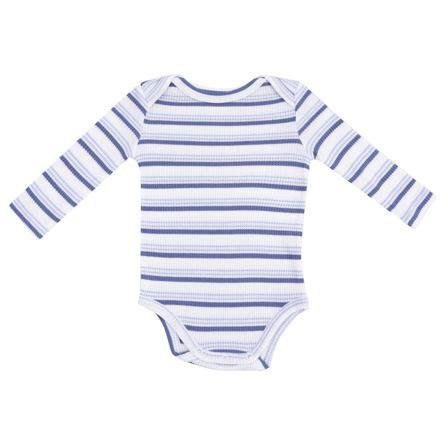 Blue Vintage Stripe Lap Shoulder Bodysuit