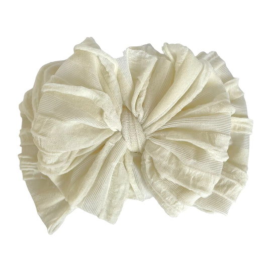 Ivory Messy Bow