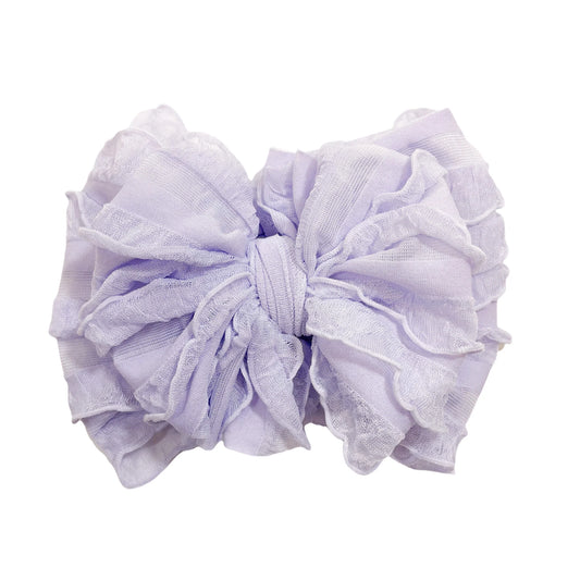 Lavender Messy Bow