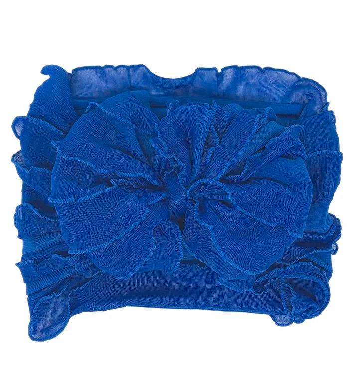Royal Blue Messy Bow