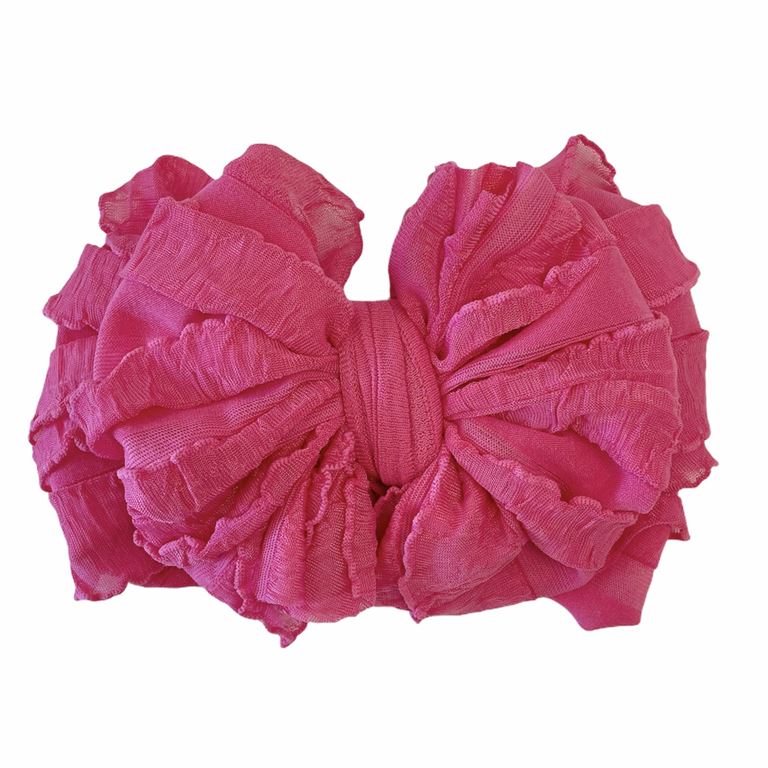 Hot Pink Messy Bow