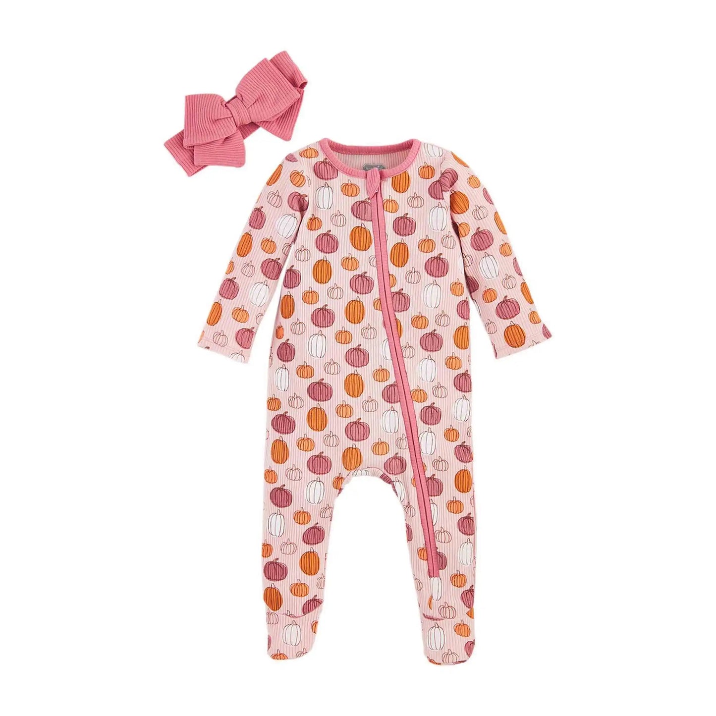 Pink Pumpkin Footie