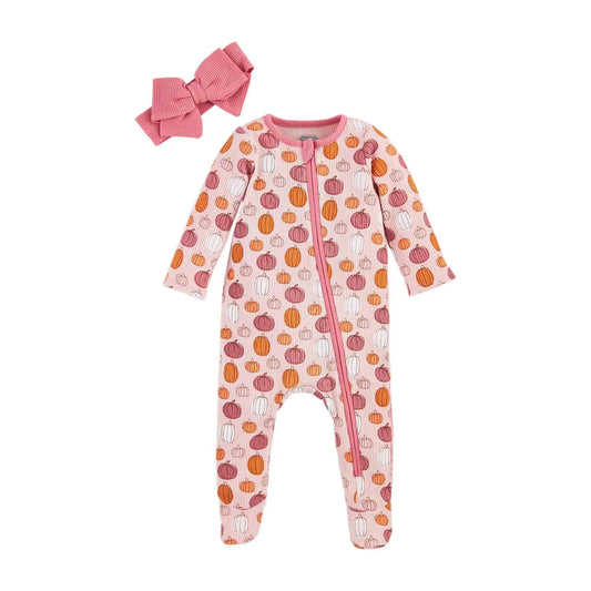Pink Pumpkin Footie
