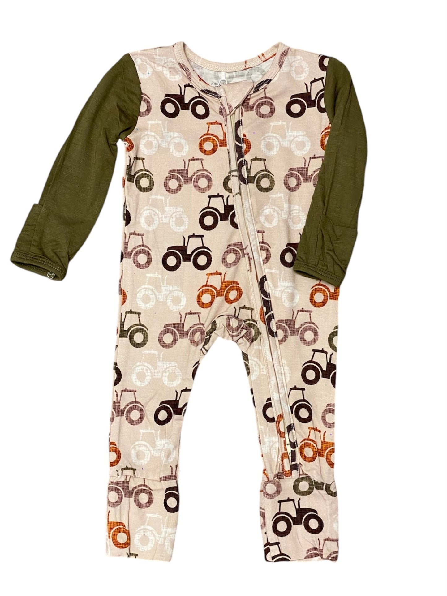 Luke Tractor Zip Footie