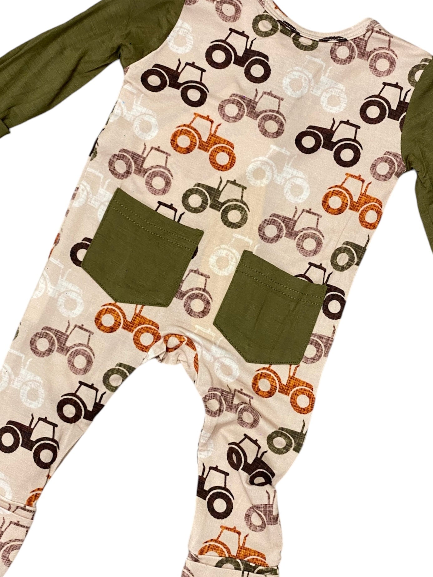 Luke Tractor Zip Footie