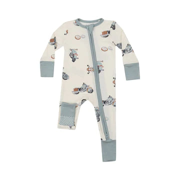 Vintage Motorcycle Zip Romper