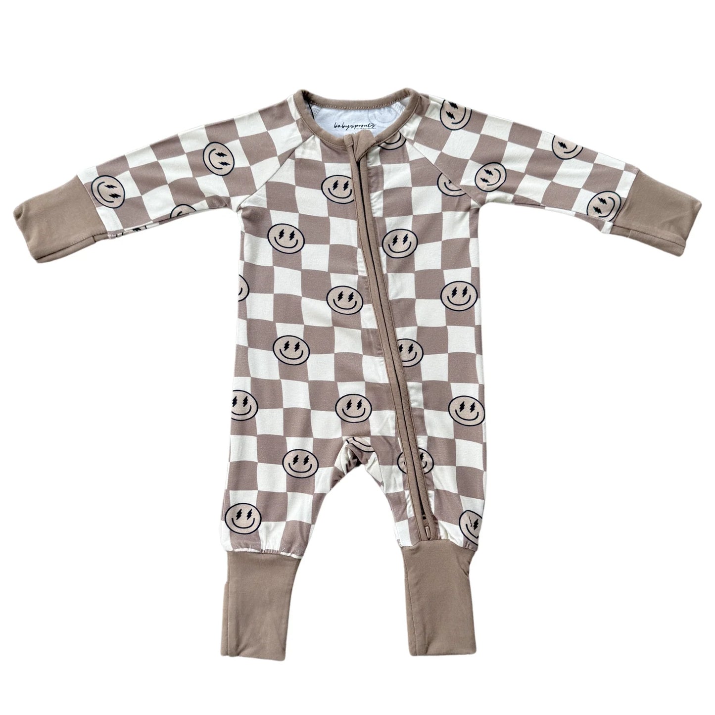 Smiley Check Portabella Convertible Footie