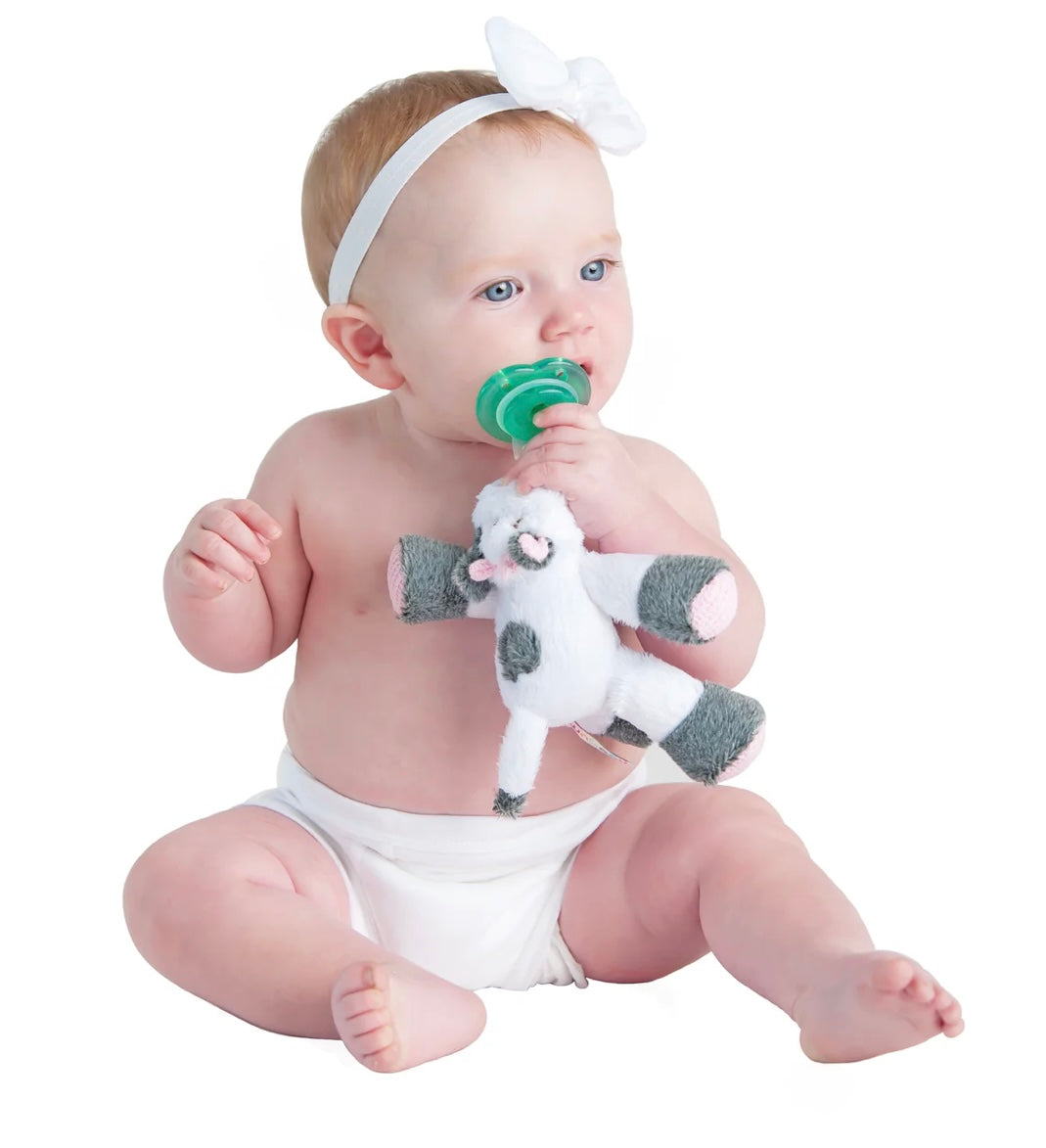 Cutsie Cow Paci-Plushies Buddies