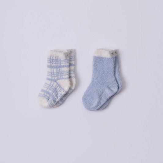CC Toddler Plaid Sock Set Moonbeam Cream