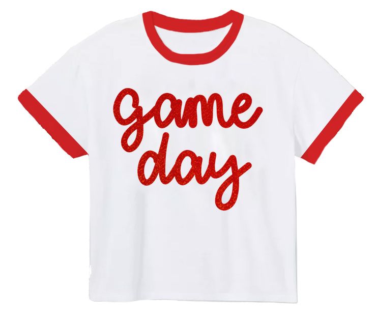 Tinsel Game Day Red Tee