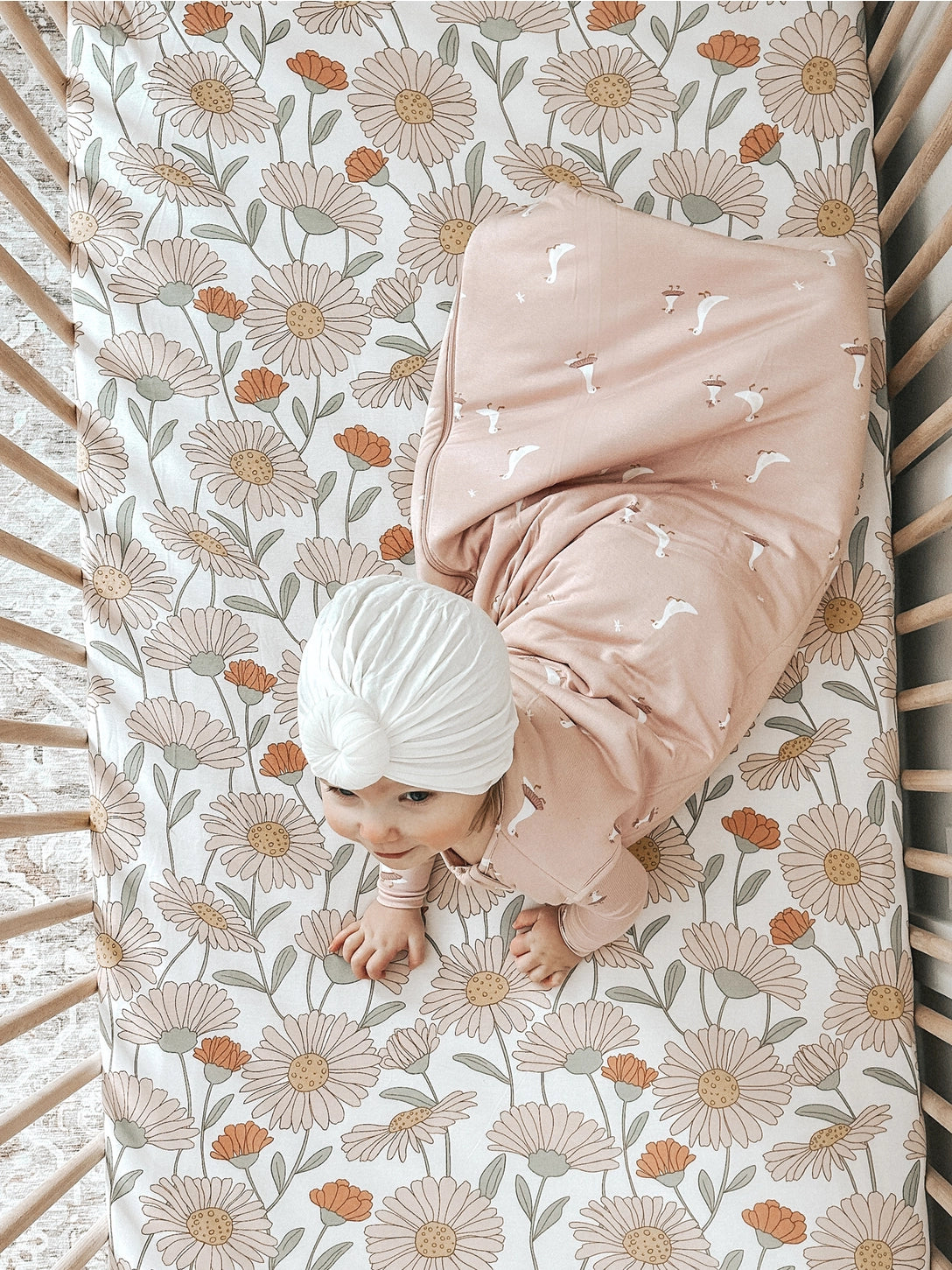 Beauty Bloom Bamboo Crib Sheet
