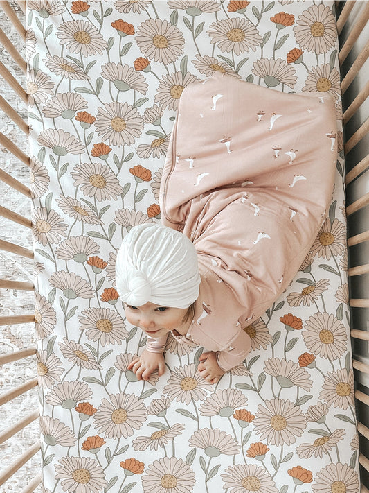 Beauty Bloom Bamboo Crib Sheet