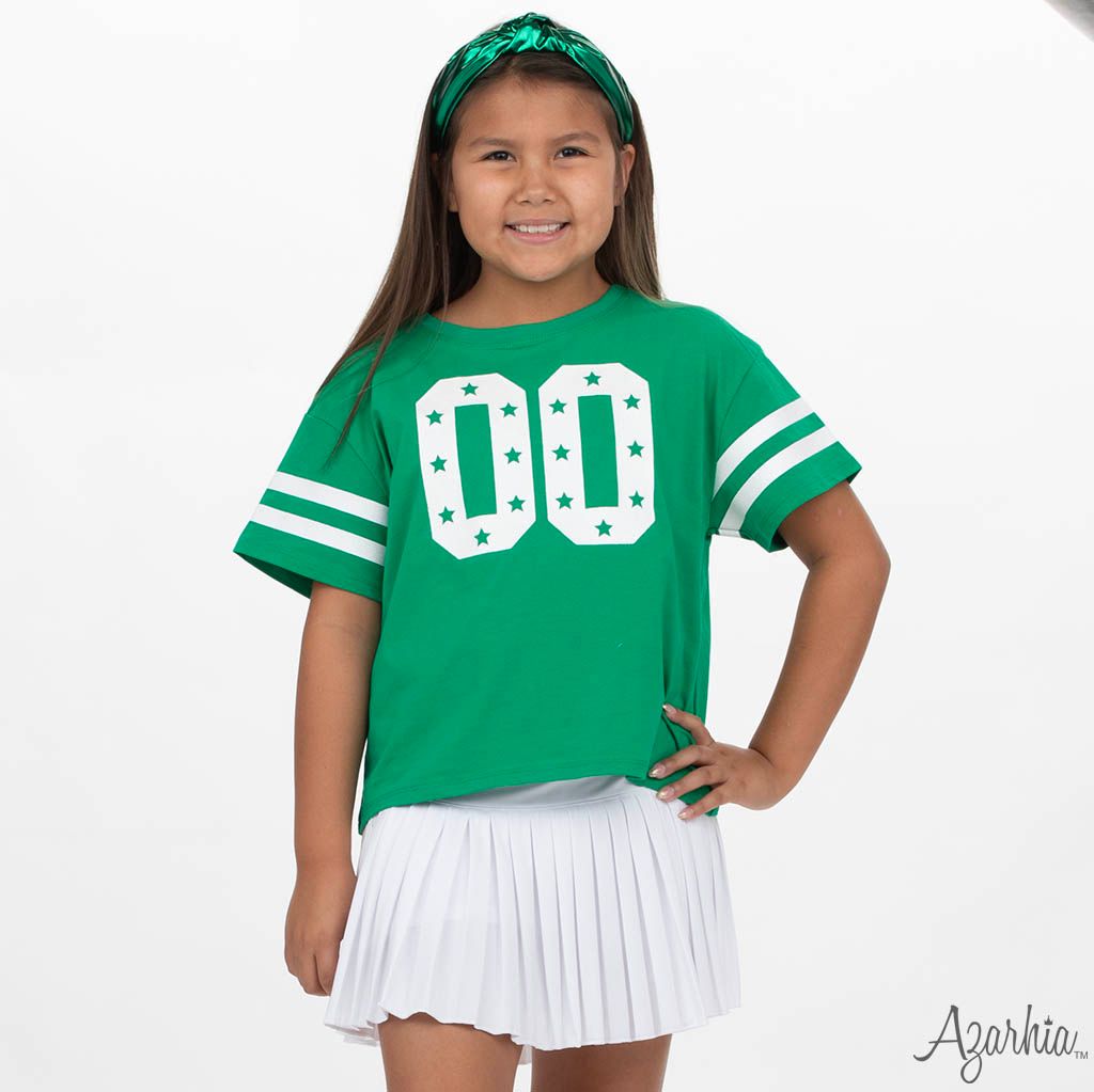 Glitter Double 00 Tee Kelly Green