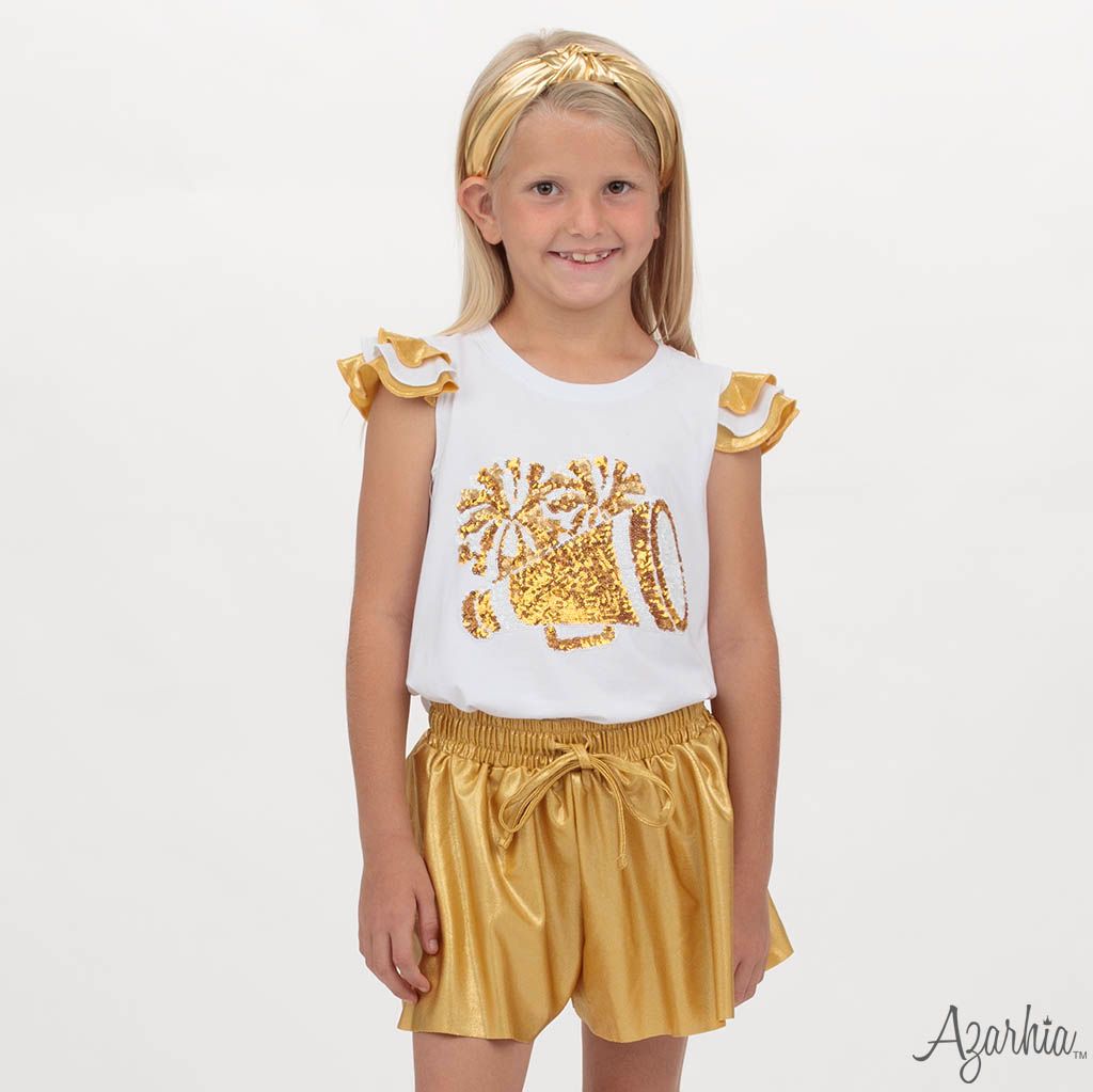 Gold Sequin Game Day Tee