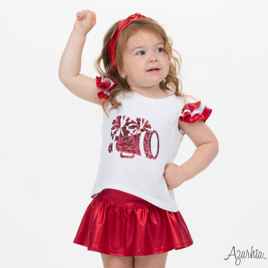 Red Sequin Game Day Tee