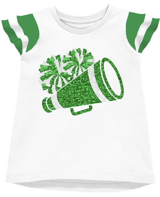 Kelly Green Sequin Game Day Tee