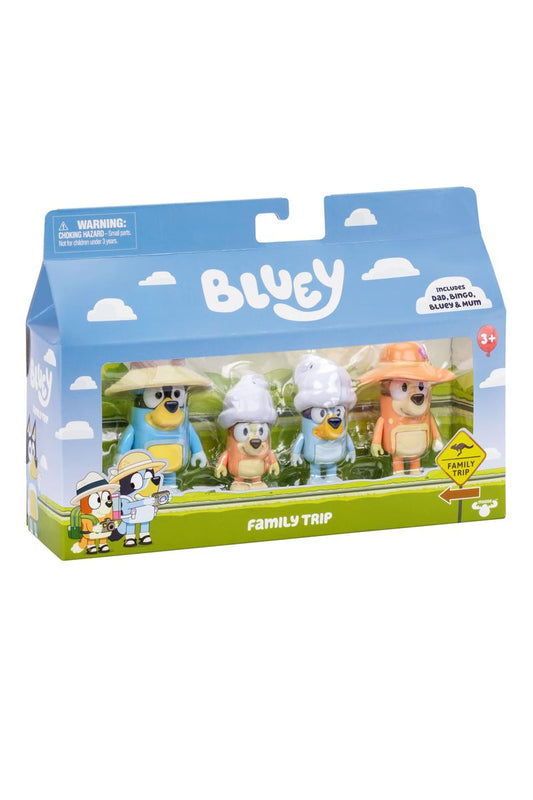 Bluey 4pk Figure - Family Trip