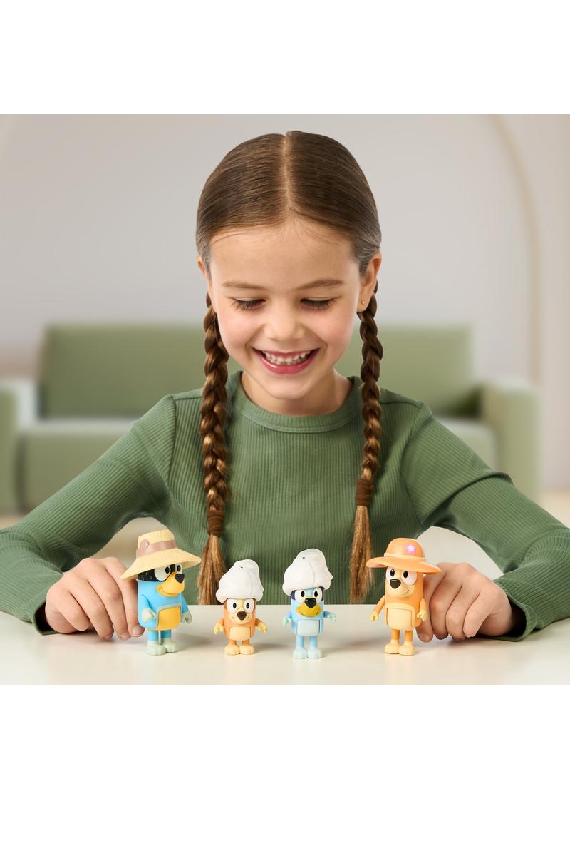 Bluey 4pk Figure - Family Trip