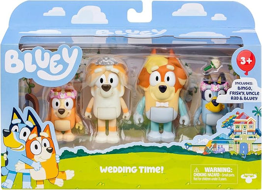 Bluey 4pk Figure - Weddings Time