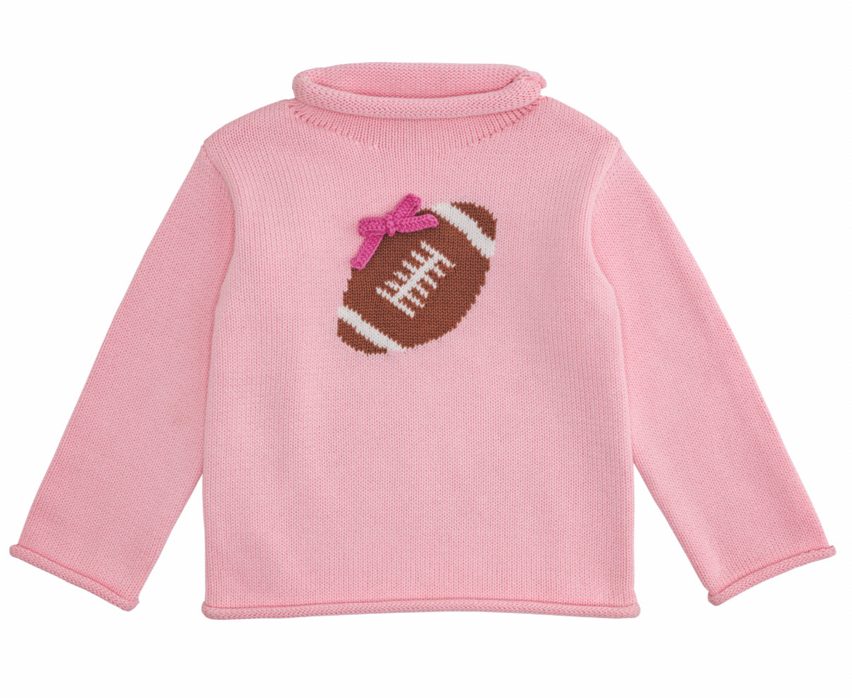 Pink Football Rollneck Sweater
