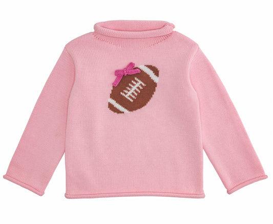 Pink Football Rollneck Sweater