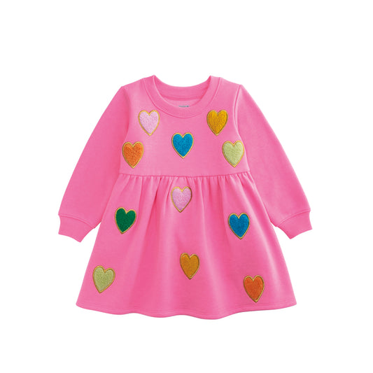 Heart Toddler Sweatshirt Dress